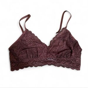 Vanity Fair Lace Bralette in Deep Brown